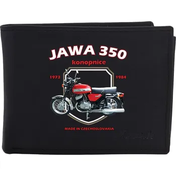 Peněženka STRIKER Luxusní kožená peněženka Jawa 350 konopnice