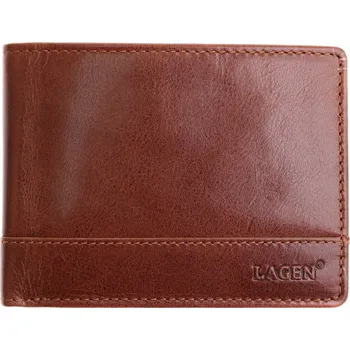 Peněženka Pánská kožená peněženka Lagen 64665 T koňakově hnědá