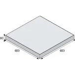 BEST GIGANTICKÁ Bílá 60/60cm velkoplošná dlažba METROPOL tl. 80mm