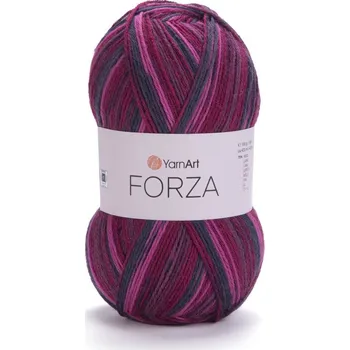 Příze YarnArt Forza 2508 - vínová, růžová, černá