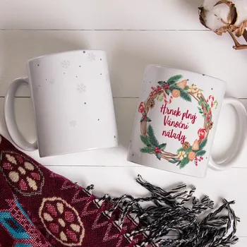 Hrnek plný Vánoční nálady - Žlutá