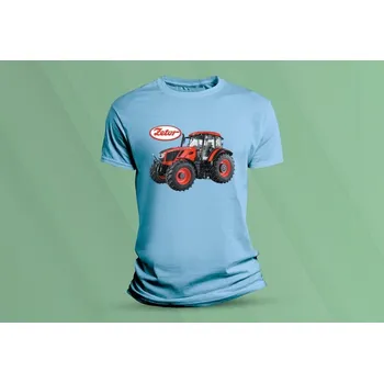Chlapecké tričko Dětské bavlněné tričko Traktor Zetor. Nebesky modrá velikost 104