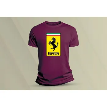 Dětské bavlněné tričko Ferrari. velikost 104 (3-4 roky) Vínová