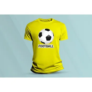 Dětské bavlněné tričko Football. Žlutá velikost 104 (3-4 roky)