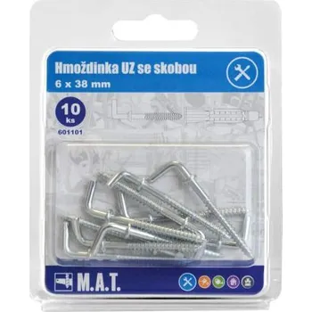 Hmoždinka hmoždinka UZ 6x38mm se skobou ZB (10ks)
