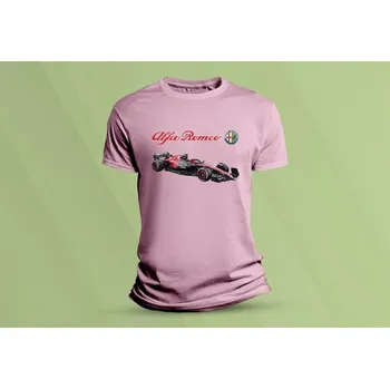 Dětské bavlněné tričko Formule Alfa Romeo C43. Růžová velikost 152 (12-13 let)