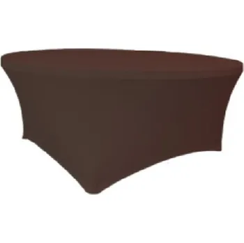 Napínací potah Potah Verlo na stoly Planet 180, kulatý – čokoláda