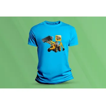 Chlapecké tričko Dětské tričko s potiskem JCB 2 velikost 140 Azurová