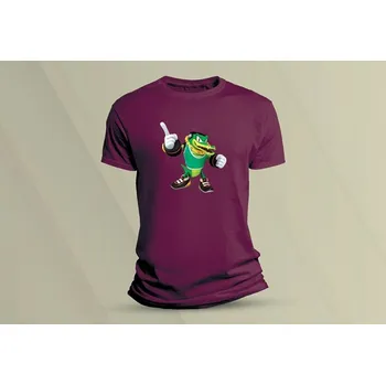 Dětské bavlněné tričko Vector the Crocodile. velikost 152 (12-13 let) Vínová