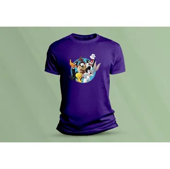 Chlapecké oblečení Dětské bavlněné tričko Looney Tunes. velikost 116 (5-6 let) Purpurová