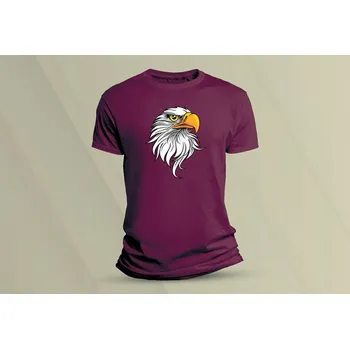 Dětské bavlněné tričko Orel. velikost 104 (3-4 roky) Vínová