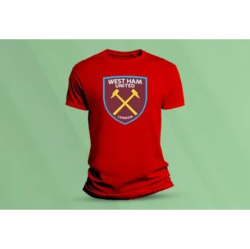 Chlapecké tričko Dětské bavlněné tričko Vest Ham United. Červená velikost 140