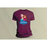 Bavlněné dětské tričko Frozen 1 velikost 104 Vínová