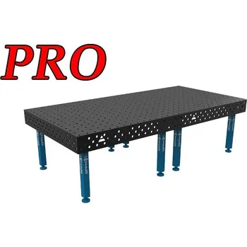 Dílenský stůl GPPH Svařovací stůl PRO (15mm) - 3000x1480mm - díry o průměru 16mm, mřížka 100x100mm, nohy s kolečky