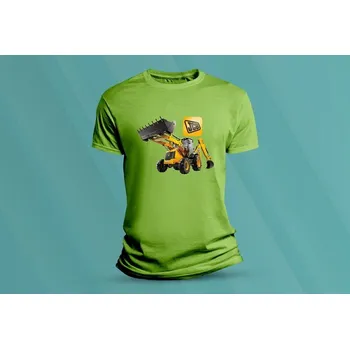 Chlapecké tričko Dětské tričko s potiskem JCB 2 velikost S Lime