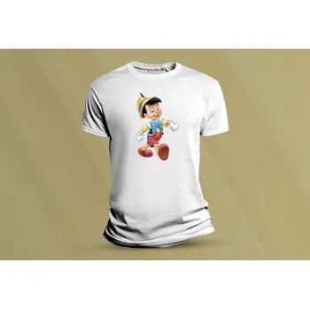 Chlapecké tričko Dětské bavlněné tričko Pinokio. Bílá velikost 104 (3-4 roky)