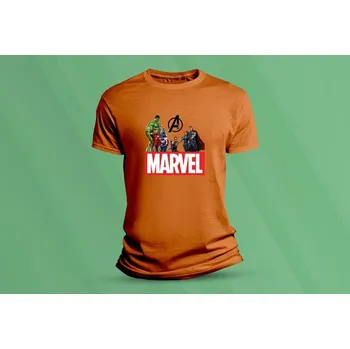Bavlněné dětské tričkoAvengers 2 velikost 152 (12-13 let) Oranžová