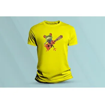 Dětské bavlněné tričko Frog. Žlutá velikost 128 (7-8 let)