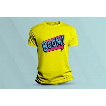 Dětská móda Dětské bavlněné tričko Boom. Žlutá velikost 140 (9-11 let)