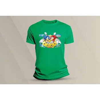Dětské bavlněné tričko Sonic the Hedgehog 3. velikost 116 (5-6 let) Zelená