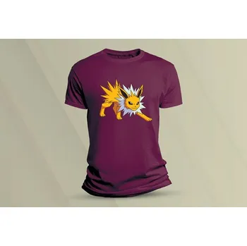 Dětské bavlněné tričko Pokémon Jolteon. velikost 140 (9-11 let) Vínová