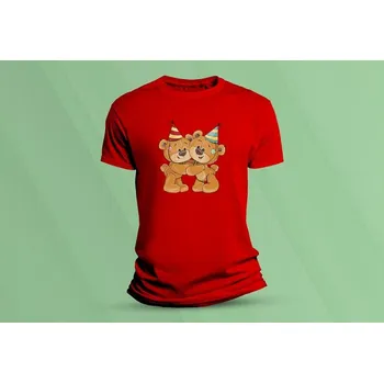 Chlapecké tričko Dětské bavlněné tričko Medvídek Teddy 4. Červená velikost 152