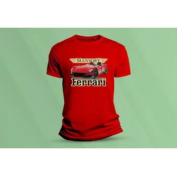 Chlapecké tričko Dětské bavlněné tričko Mansory Ferrari Monza SP2. Červená velikost 140 (9-11 let)