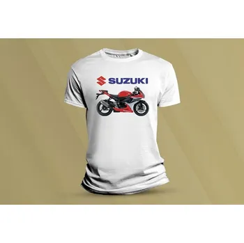 Chlapecké tričko Dětské bavlněné tričko Suzuki GSX-R 750. Bílá velikost 104 (3-4 roky)