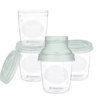 Odsávačka mléka KikkaBoo Nádobky na mléko mint 4 ks
