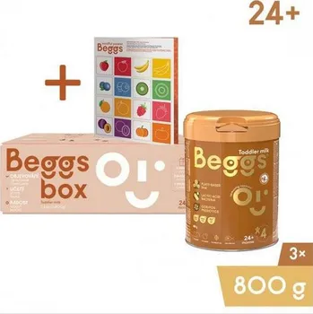 Kojenecká výživa Beggs 4 batolecí mléko, box + pexeso 2,4 kg (3x800 g)