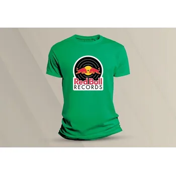Chlapecké tričko Dětské bavlněné tričko Red Bull Records. velikost 140 Zelená