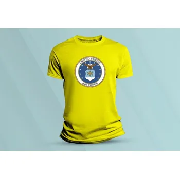 Chlapecké oblečení Dětské bavlněné tričko Letectvo USA. Žlutá velikost 140 (9-11 let)