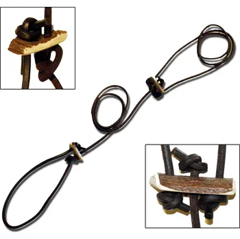 Vodítko pro psa Zubíček Vodítko s parůžkem z kulaté kůže 6 mm Barva: Přírodní