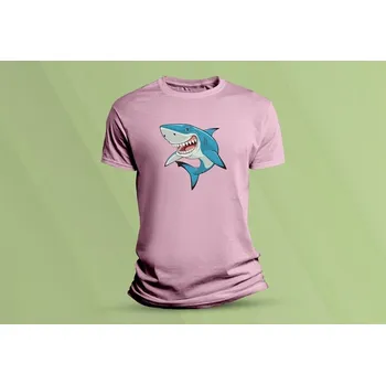Chlapecké tričko Dětské bavlněné tričko Shark 1. Růžová velikost 152 (12-13 let)