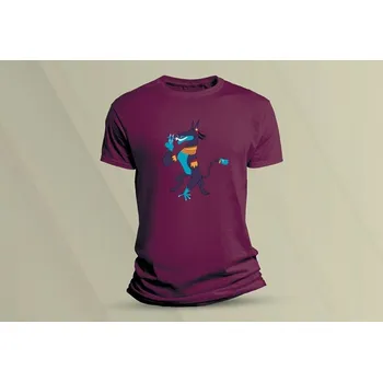 Dětské bavlněné tričko Pokémon Ahuizotl. velikost 116 (5-6 let) Vínová