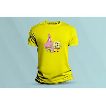 Chlapecké tričko Dětské bavlněné tričko SpongeBob SquarePants 2. Žlutá velikost 116 (5-6 let)