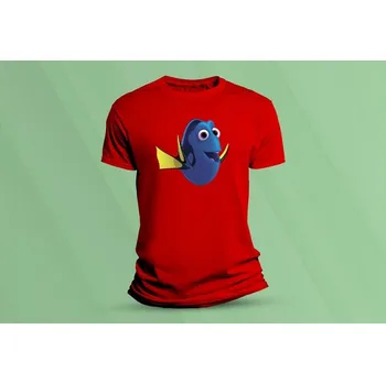 Dětské bavlněné tričko Dory. Červená velikost 116 (5-6 let)