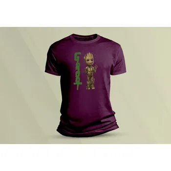 Chlapecké tričko Dětské bavlněné tričko Groot. Vínová velikost M