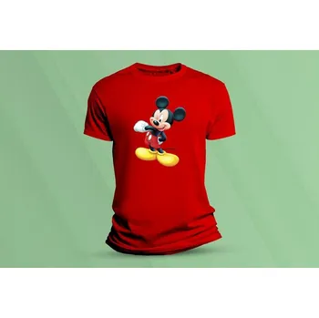 Dětské bavlněné tričko Mickey 2. Červená velikost 116 (5-6 let)