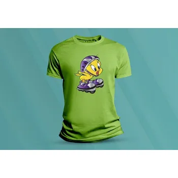 Chlapecké oblečení Dětské bavlněné tričko Tweety 2. velikost S Lime