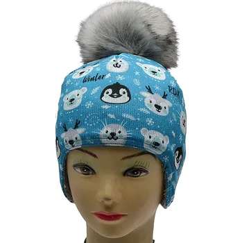 Kukla Zimní čepice na uši RDX 3945 Zvířátka Barva: tyrkysová, Velikost: 3 (2-4 roky)