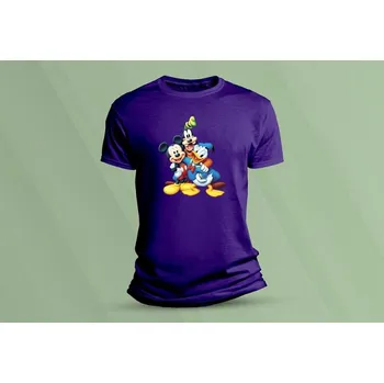 Dětské bavlněné tričko Mickey 5. velikost 116 Purpurová