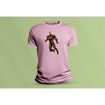 Chlapecké oblečení Dětské bavlněné tričko Iron Man. Růžová velikost 140