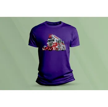 Chlapecké tričko Dětské bavlněné tričko Fire Rescue 1. velikost 104 Purpurová