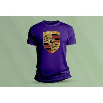 Dětské tričko s potiskem Porsche velikost 116 (5-6 let) Purpurová