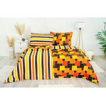 Povlečení Stanex Ložní povlečení bavlněné orange (LS219) rozměr: 40 x 40 cm, Zapínání: Knoflíkové