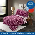 Francouzské povlečení APEX Mikroplyš Flanel - Kirsty ostružinová