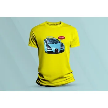 Dětské bavlněné tričko Bugatti. Žlutá velikost 116