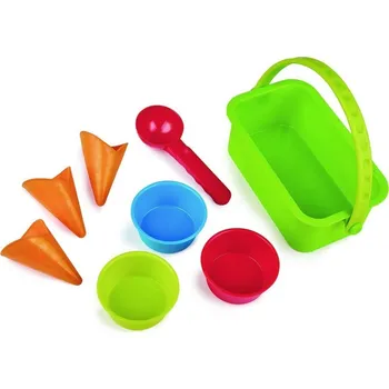 autíčko HAPE Formičky na písek Zmrzlinový set