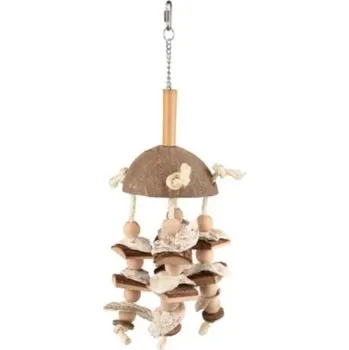 Hračka pro psa Flamingo Pet Products NV Hračka pták přírodní kokos/lastury/dřevo/juta/bambus 47cm